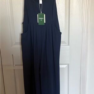 HALARA Dark Blue Sleeveless Jumpsuit